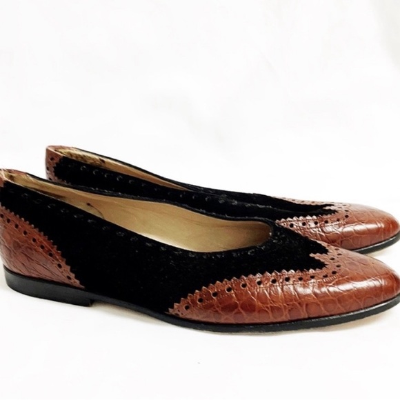 DELMAN Vintage Leather & Suede Loafers Size 9.5 M - Picture 2 of 6